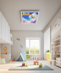 Alternative view of Gökkuşağı 60x60, 54W Çocuk Odası Avize, Led Tavan Armatürü, Çocuk Odası Lamba