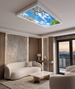 Gökyüzü Panel 60x120 106W, Sıva Üstü, Güçlü Led Aydınlatma, Ağaçlar Gökyüzü, Tavan Armatürü