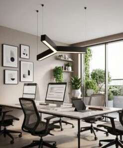 Alternative view of 60cm x 60cm x 60cm 60W 8000 Lümen Y Linear Armatür, 6500K, 4000K, 3000K Profesyonel Ofis, İş Yeri, Cafe Linear Aydınlatma, Özel Renk Ve Boyut Seçenekleri
