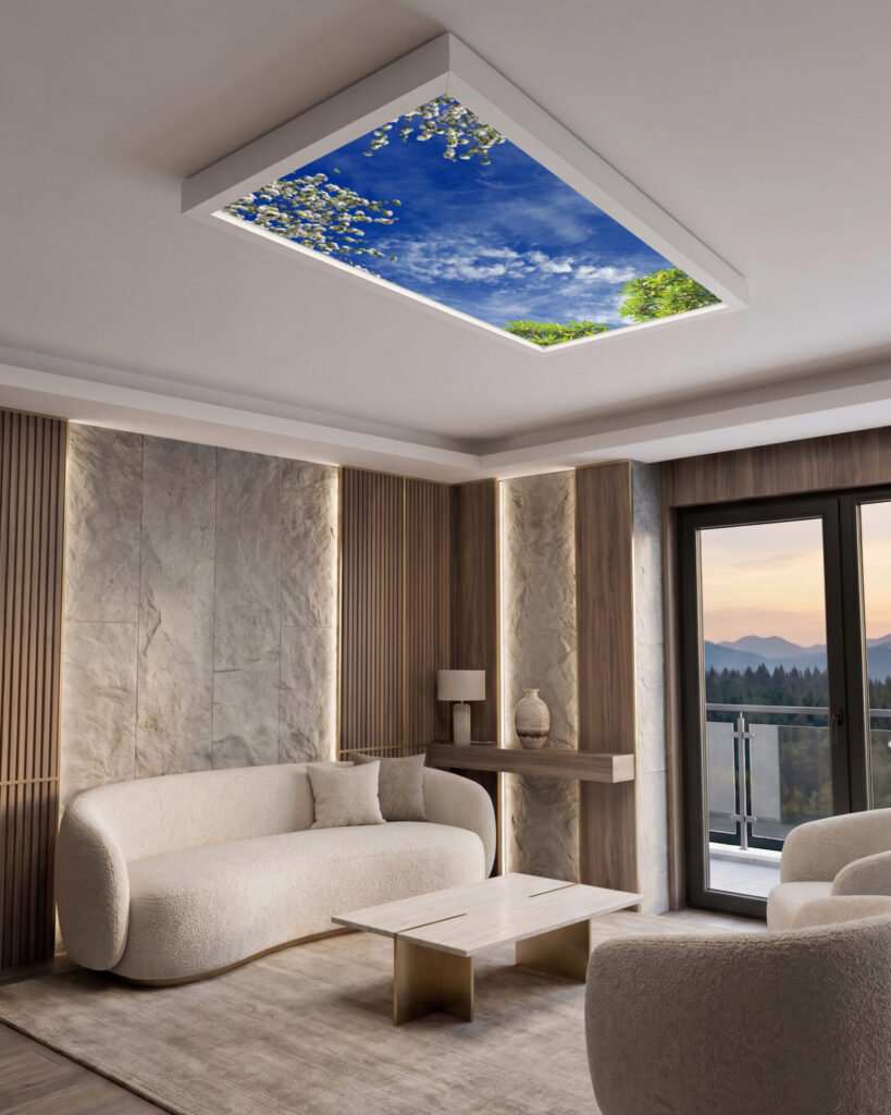 Gökyüzü Panel 60x120 106W, Sıva Üstü, Güçlü Led Aydınlatma, Yağmur Bulutu, Tavan Armatürü, Led Panel