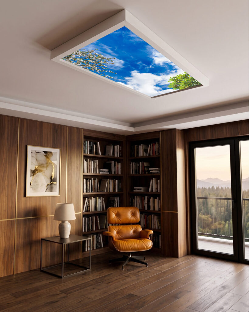 Gökyüzü Panel 60x120 106W, Sıva Üstü, Güçlü Led Aydınlatma, Koyu Gökyüzü, Tavan Lambası