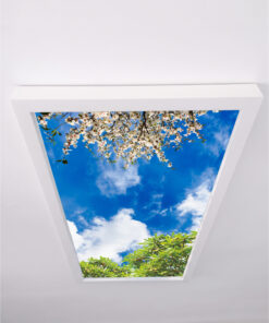 Gökyüzü Panel 60x120 106W, Sıva Üstü, Güçlü Led Aydınlatma, Beyaz Çiçekler, Tavan Armatürü, Led Panel