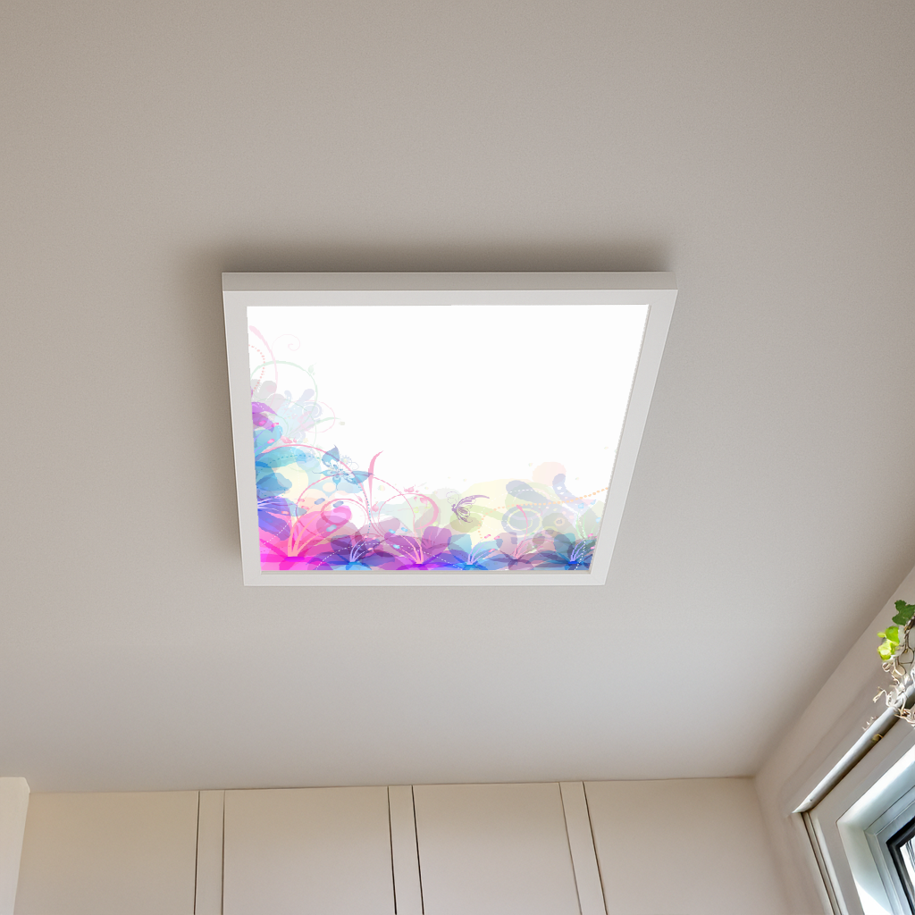 Mavi Rüya, 60cmx60cm, 54 watt, led, Salon Avize Modelleri, Mavi Rüya Mutfak Lamba, Tavan Armatürü - Görsel 3