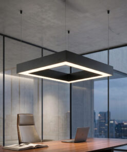 Alternative view of 40cm x 40cm 45W 6400 Lümen Led Linear Armatür, Kare Led Simit Armatür, Özel Renk Ve Boyut Seçenekleri, Ofis Linear Aydınlatma
