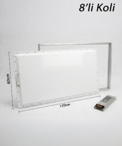 Alternative view of 8'Lİ KOLİ - Gökyüzü Panel 60x120 cm Sıva Üstü LED Panel 108W, 3000K Gün Işığı, Tavan Armatürü-Led Panel