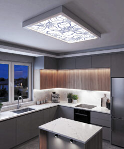 Alternative view of Gökyüzü Panel Çiçek Desenli 60x120 106W, Sıva Üstü, Güçlü Led Aydınlatma, Tavan Armatürü, Led Panel, Ofis, Mutfak Aydınlatması