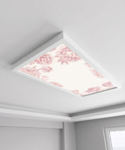 Gökyüzü Panel Pembe Çiçek 60x120, 106W, Sıva Üstü, Güçlü Led Aydınlatma, Tavan Armatürü, Led Panel, Ofis, Mutfak Aydınlatması