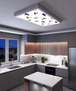 Gökyüzü Panel Kuşlar 60x120 106W, Sıva Üstü, Güçlü Led Aydınlatma, Tavan Armatürü, Led Panel, Ofis, Mutfak Aydınlatması