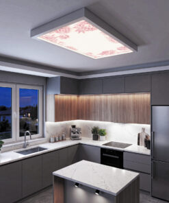 Alternative view of Gökyüzü Panel Pembe Çiçek 60x120, 106W, Sıva Üstü, Güçlü Led Aydınlatma, Tavan Armatürü, Led Panel, Ofis, Mutfak Aydınlatması