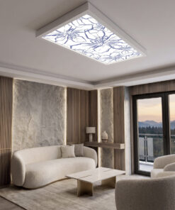 Gökyüzü Panel Çiçek Desenli 60x120 106W, Sıva Üstü, Güçlü Led Aydınlatma, Tavan Armatürü, Led Panel, Ofis, Mutfak Aydınlatması