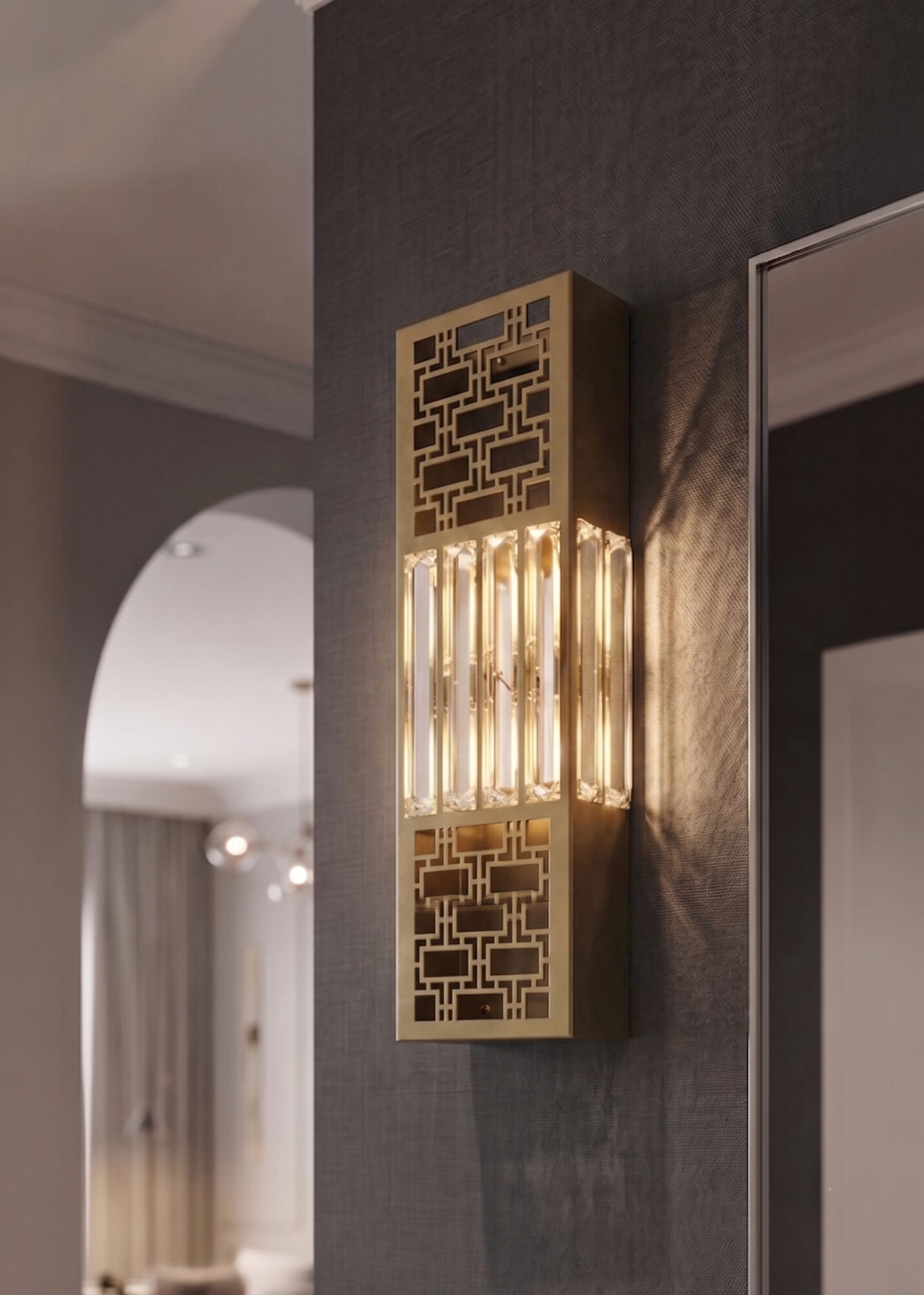 Anadolu Aplik Eskitme - Çift Sistemli (Pilli ve Elektrikli) Modern Duvar Lambası - 6W LED Dahil (40x14cm)