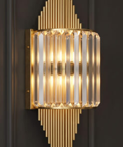 Piramit Aplik Gold - Pilli ve Elektrikli Dekoratif LED Duvar Lambası (6W)