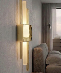 Alternative view of Simetri Duvar Apliği Gold Renk Kablosuz/Elektrikli Çift Kullanım, 50x7x7 cm, Pil Hediyeli