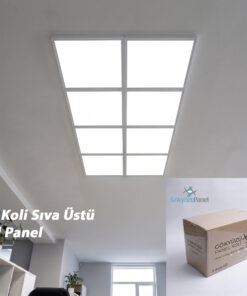 Gökyüzü Panel 8'li Paket 60x60 Sıva Üstü LED Panel - 54W Sıva Üstü Montaj Led Panel Kolisi