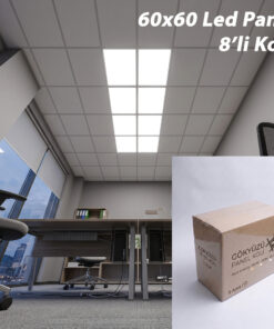Gökyüzü Panel 8'li Paket 60x60 Sıva Altı LED Panel - 54W Asma Tavan T24 Uyumlu Led Panel Kolisi
